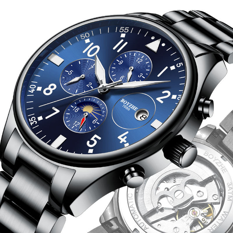 Automatic Mechanical Watch Steel Belt